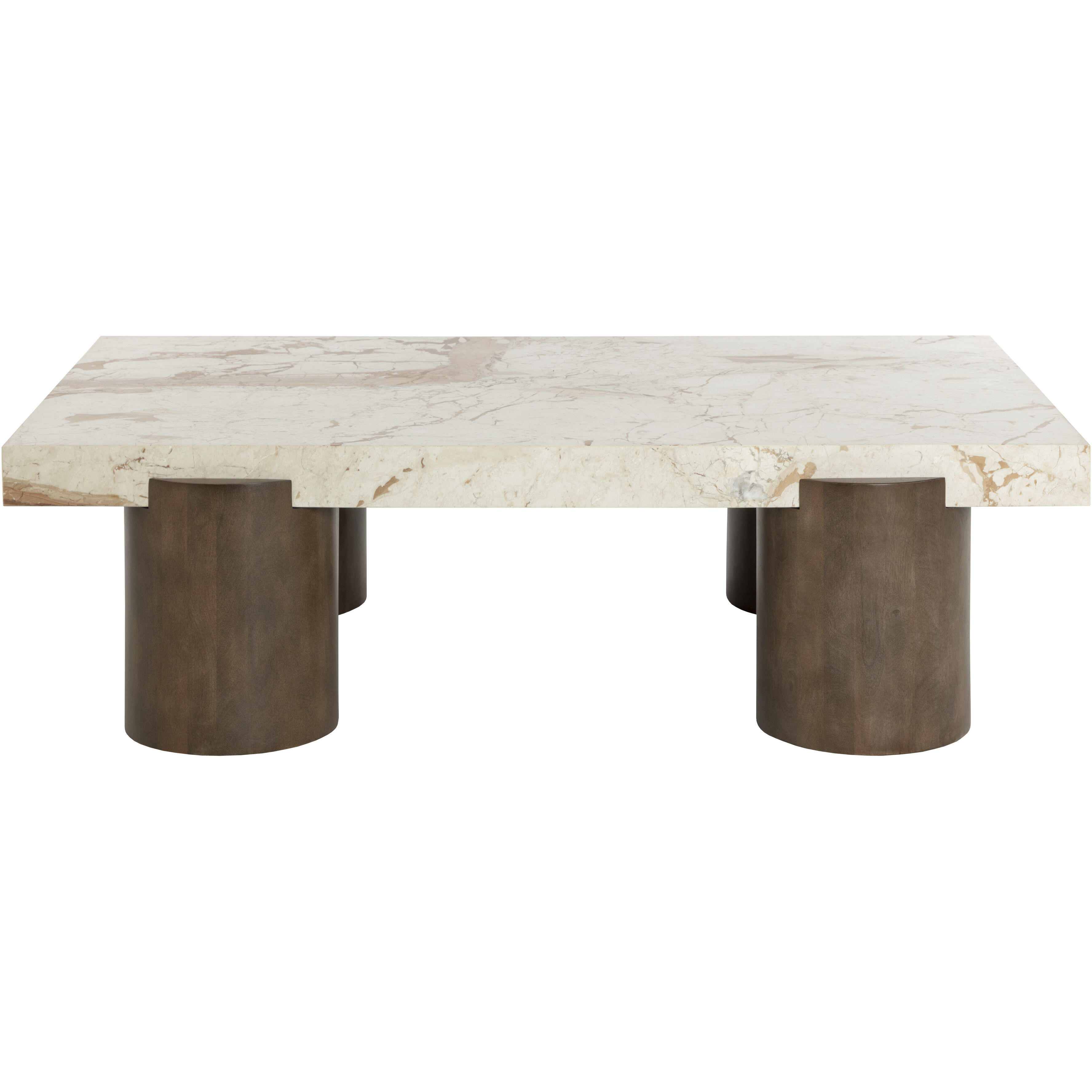 Ardi 59.75 X 38 inch Cream / Brown Coffee Table